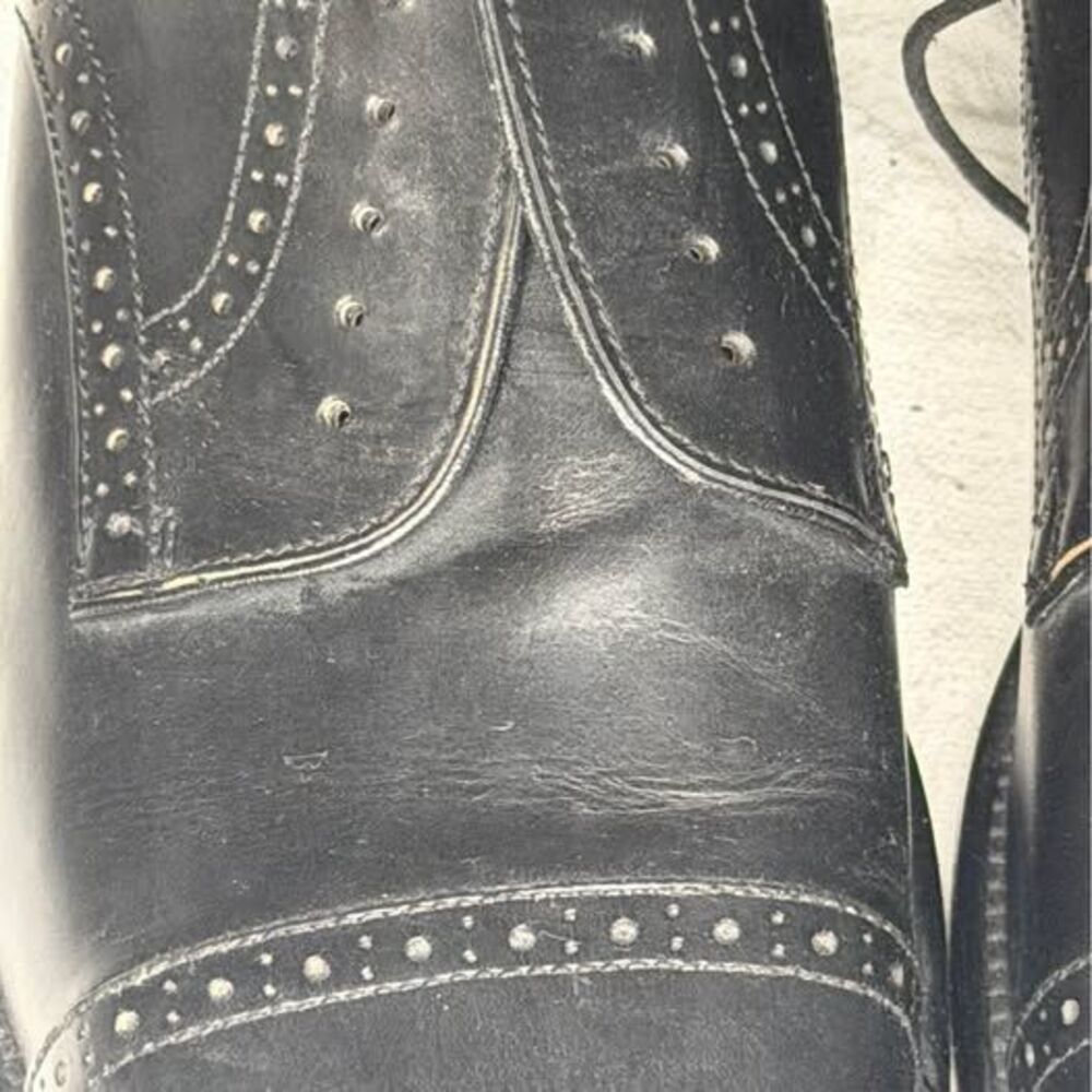 Bostonian black leather dress shoes oxfords - Picture 2 of 6